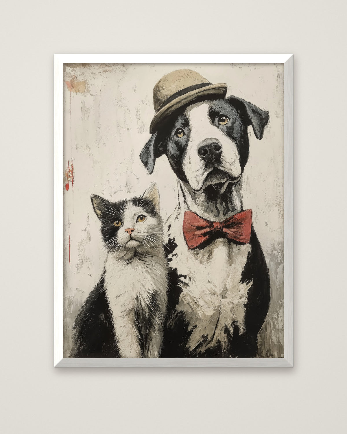 Noir Alley Gentlemen Art in a white frame