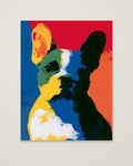 Pop Art French Bulldog Print as an unframed matte paper print