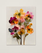 Pressed Wildflower Botanical Art as an unframed matte paper print