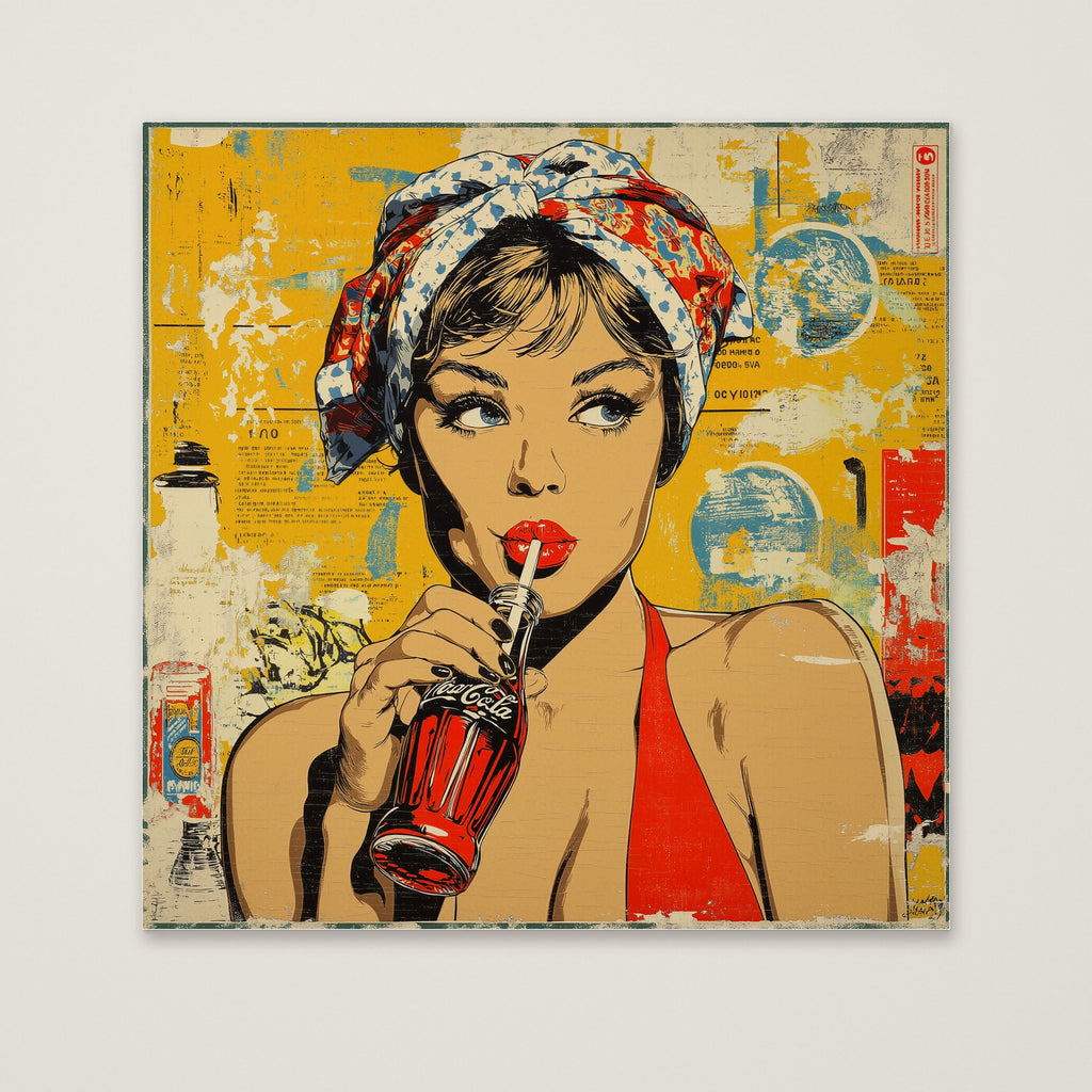 Retro Cola Pop Art as an unframed matte paper print