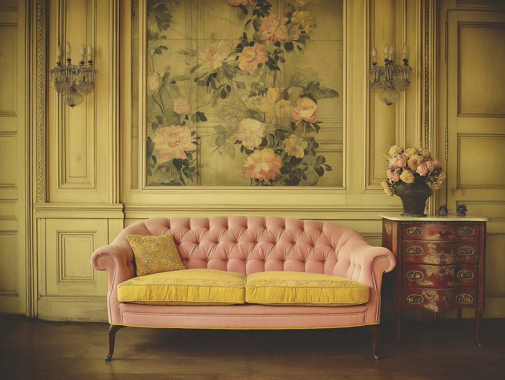 Floral Vintage Salon Art art print