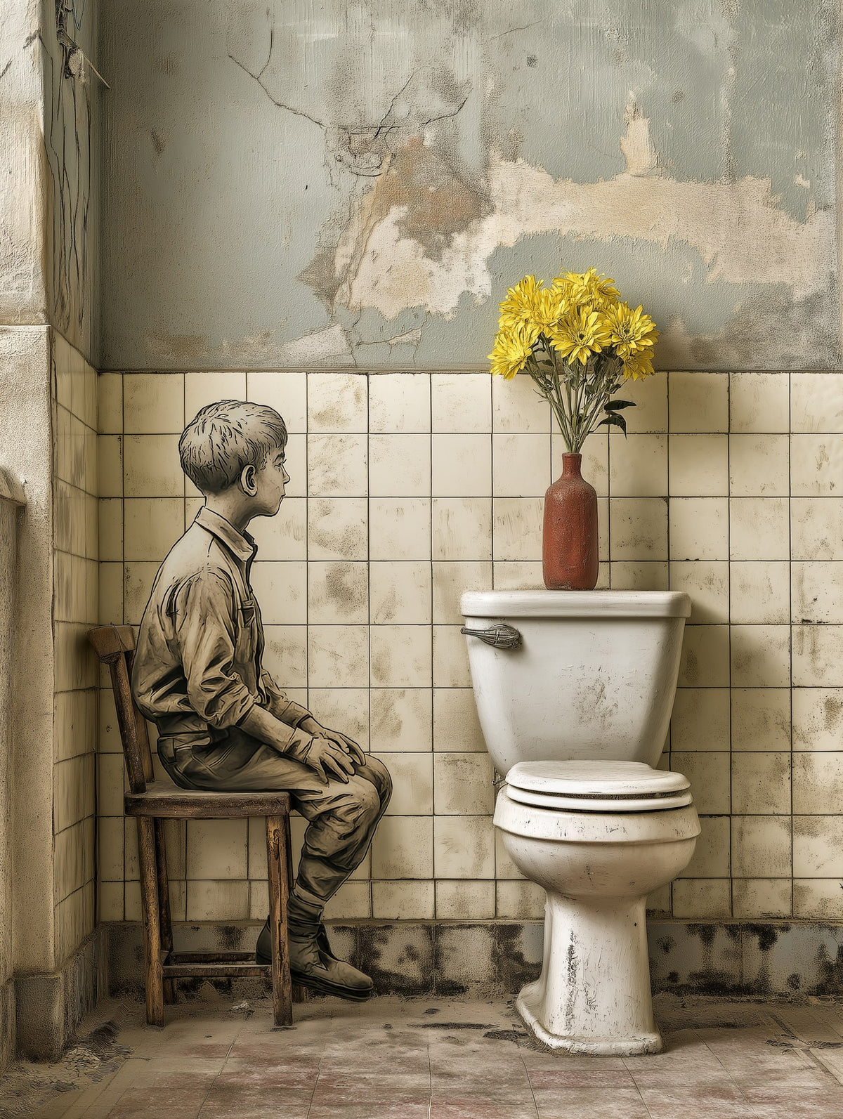 Waiting Room Urban Graffiti Art art print