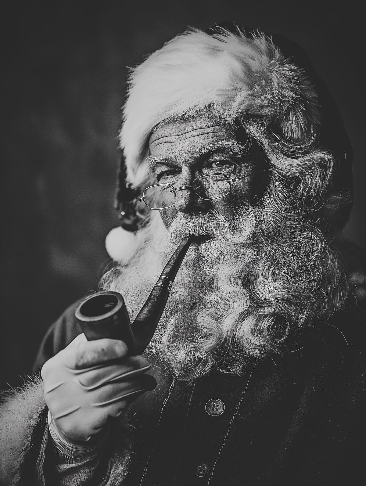 Vintage Santa Claus Portrait Art art print