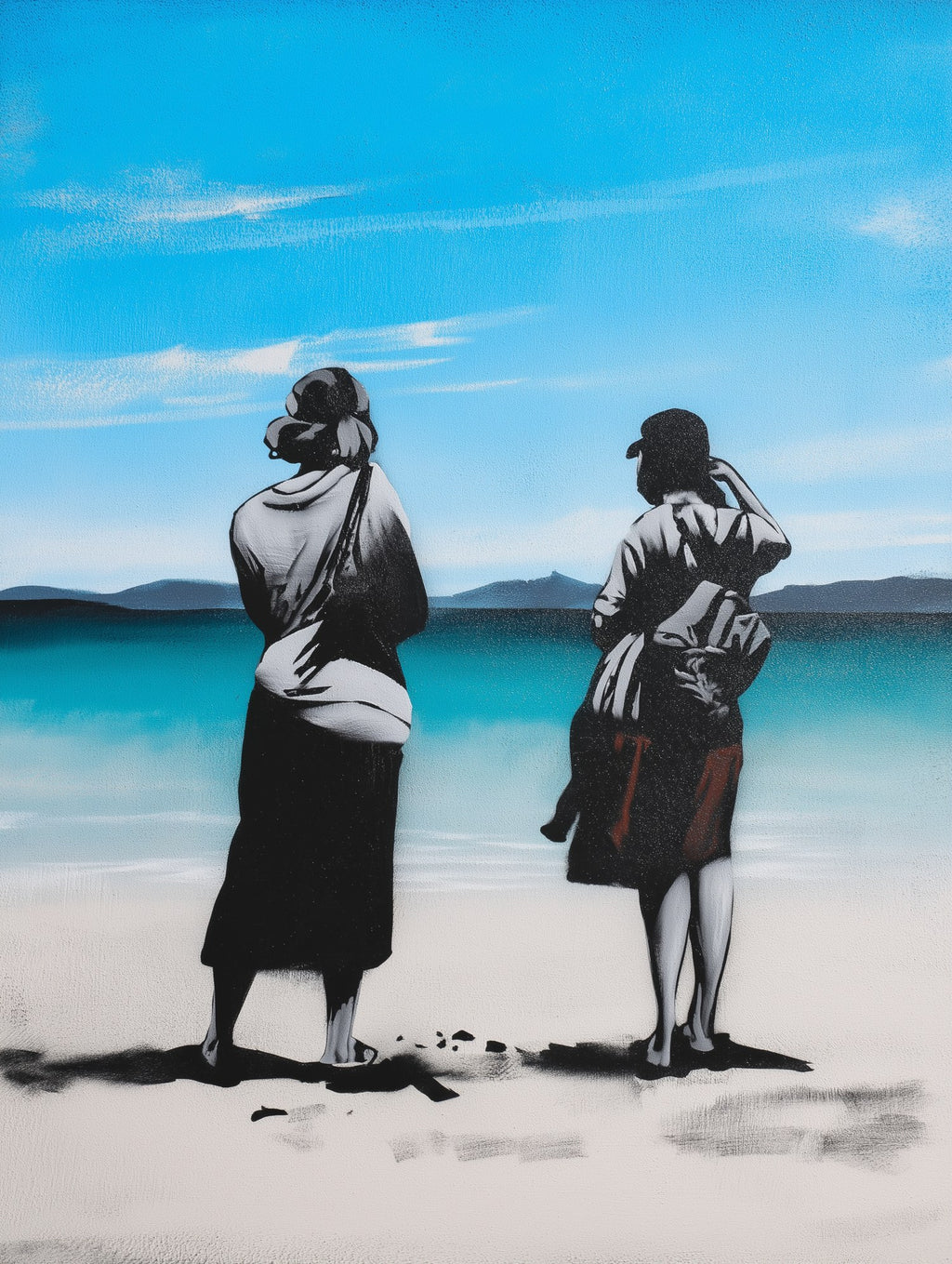 Wabi Sabi Shoreline Graffiti Art art print