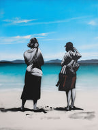 Wabi Sabi Shoreline Graffiti Art art print