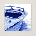 Vintage Wooden Speedboat Art as an unframed matte paper print