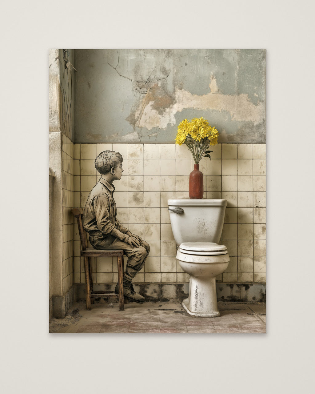 Waiting Room Urban Graffiti Art as an unframed matte paper print