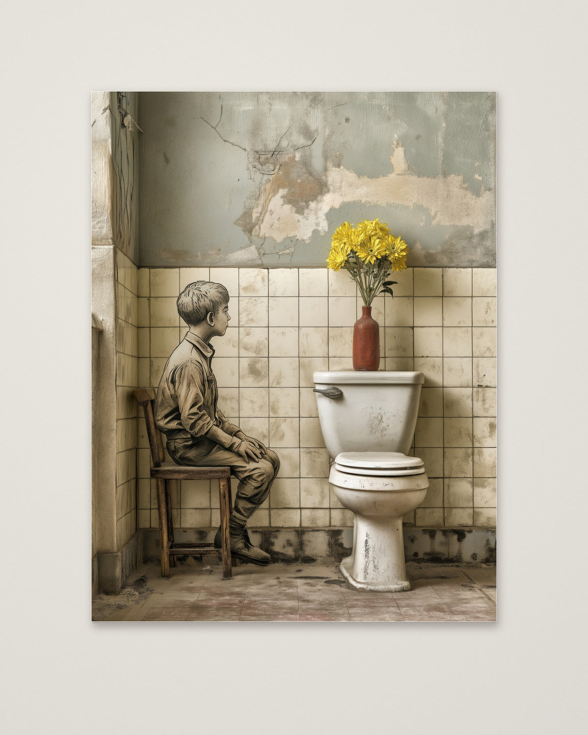 Waiting Room Urban Graffiti Art as an unframed matte paper print